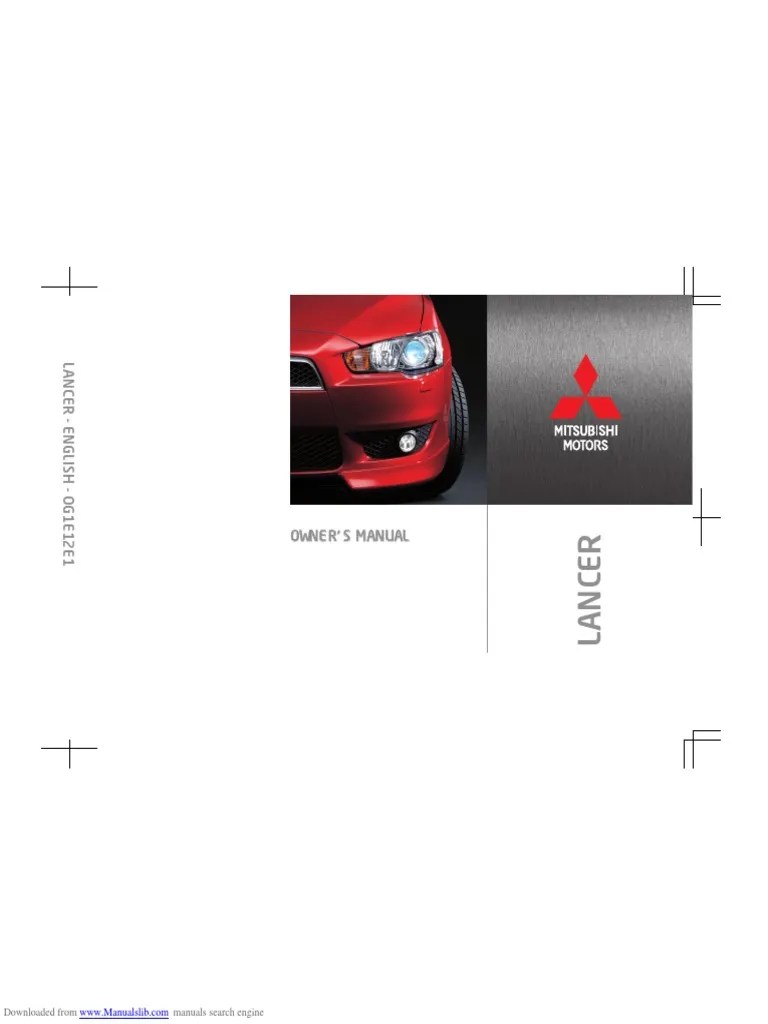 Mitsubishi Service Workshop Manuals Owners manual.