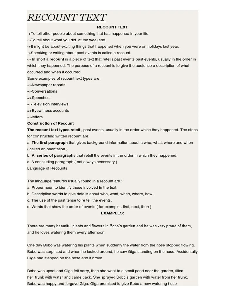 😀 Recount examples. How to Write a Personal Recount 15 Steps (with