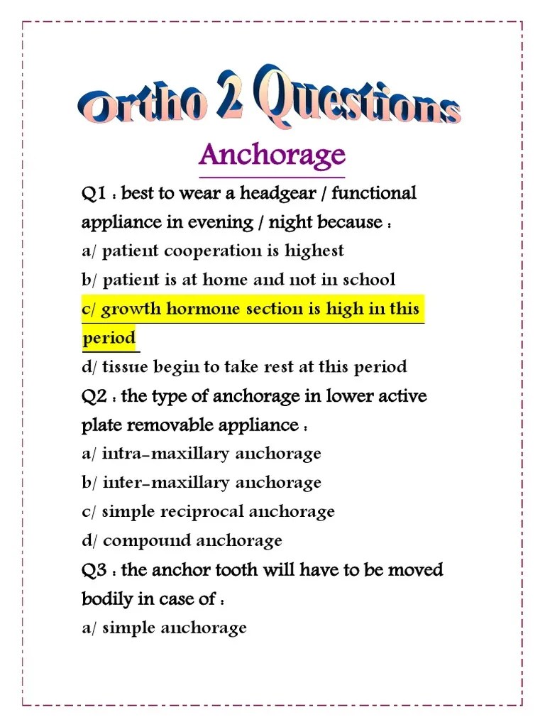 Orthodontic 2 Questions Tooth Orthodontics