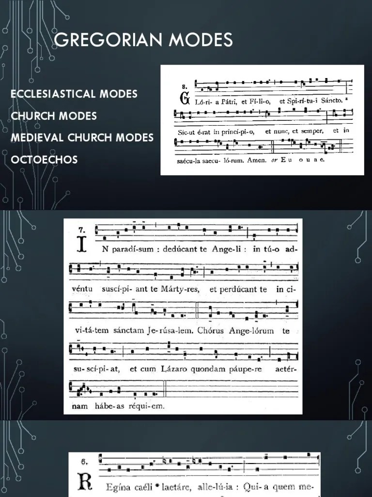 Gregorian Modes Ecclesiastical Modes Church Modes Medieval Church
