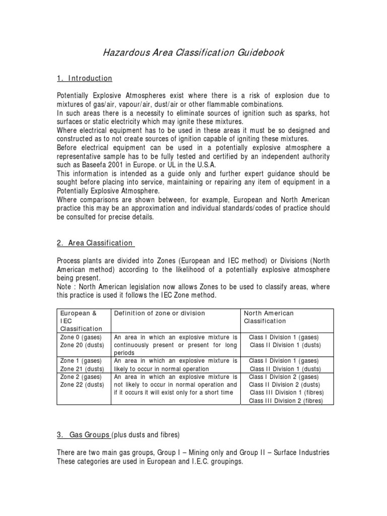 Hazardous Area Classification EN PDF PDF Gases Chemistry