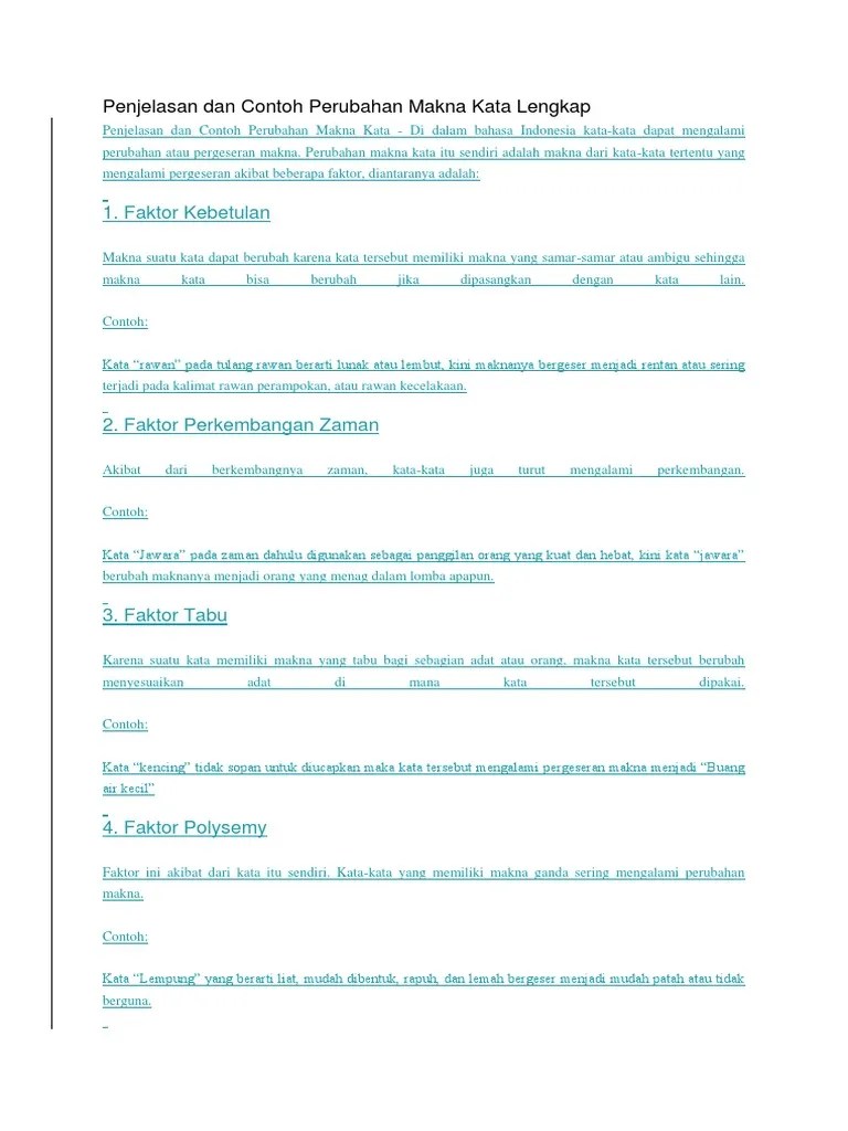 Pergeseran Makna | PDF