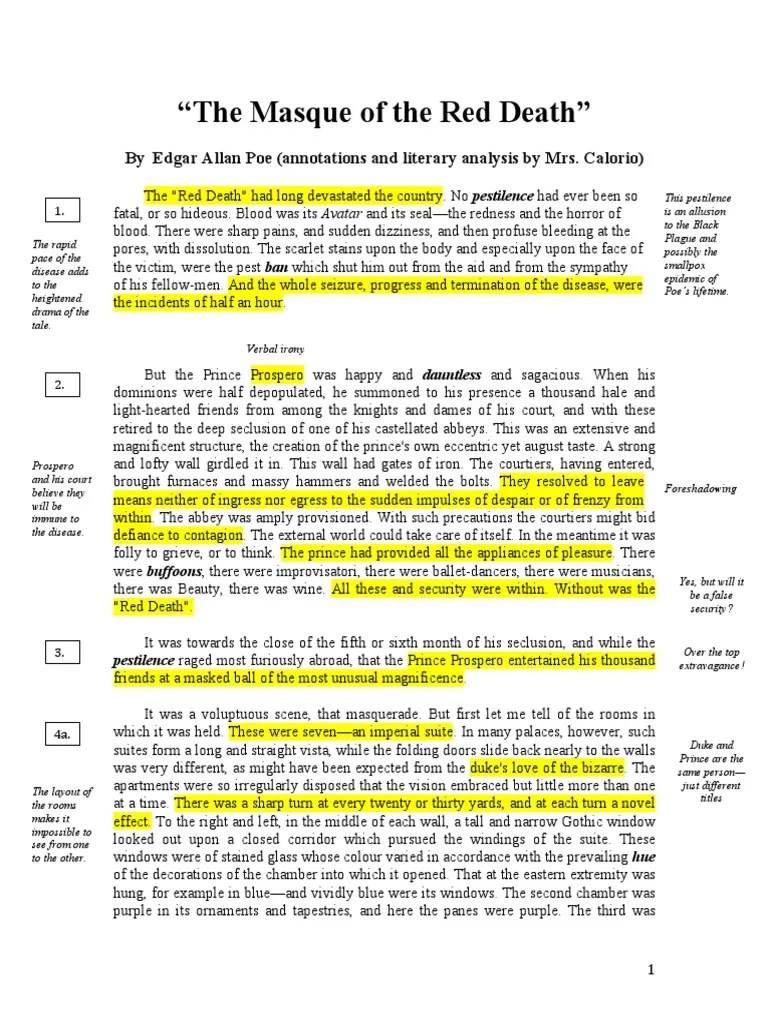 The Masque of the Red Death with annotations.pdf