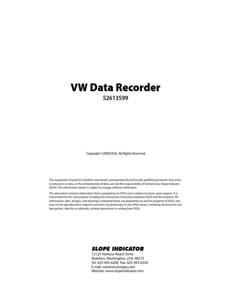 VW Data Recorder PDF Electrical Connector Personal Computers