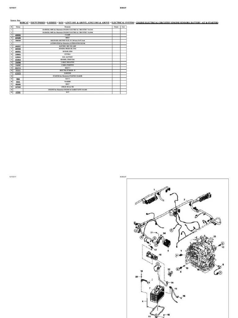 Bobcat s630 Diagrama Electrico | PDF