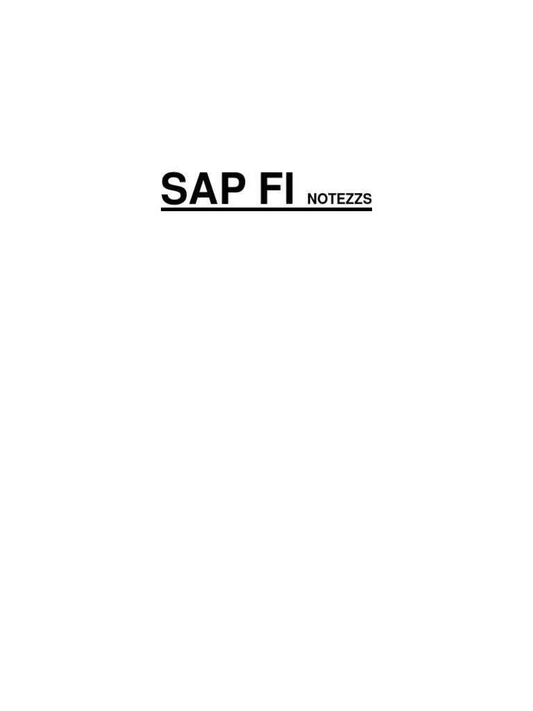 A Comprehensive Guide to SAP FI Configuration and Procedures PDF