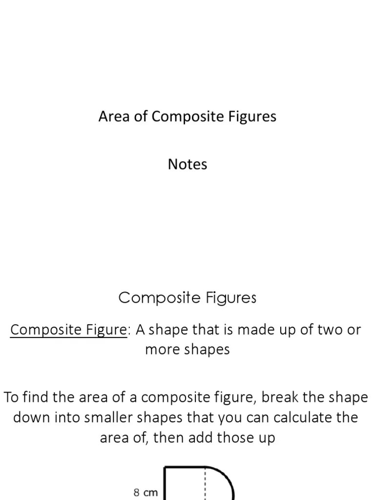 Area of Composite Figures Notes PDF