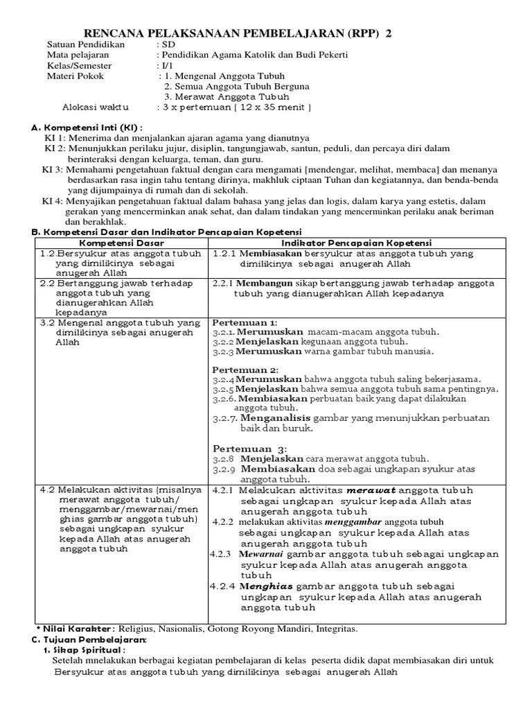 Rpp K13 Agama Katolik Smp Kelas 9 Rismax