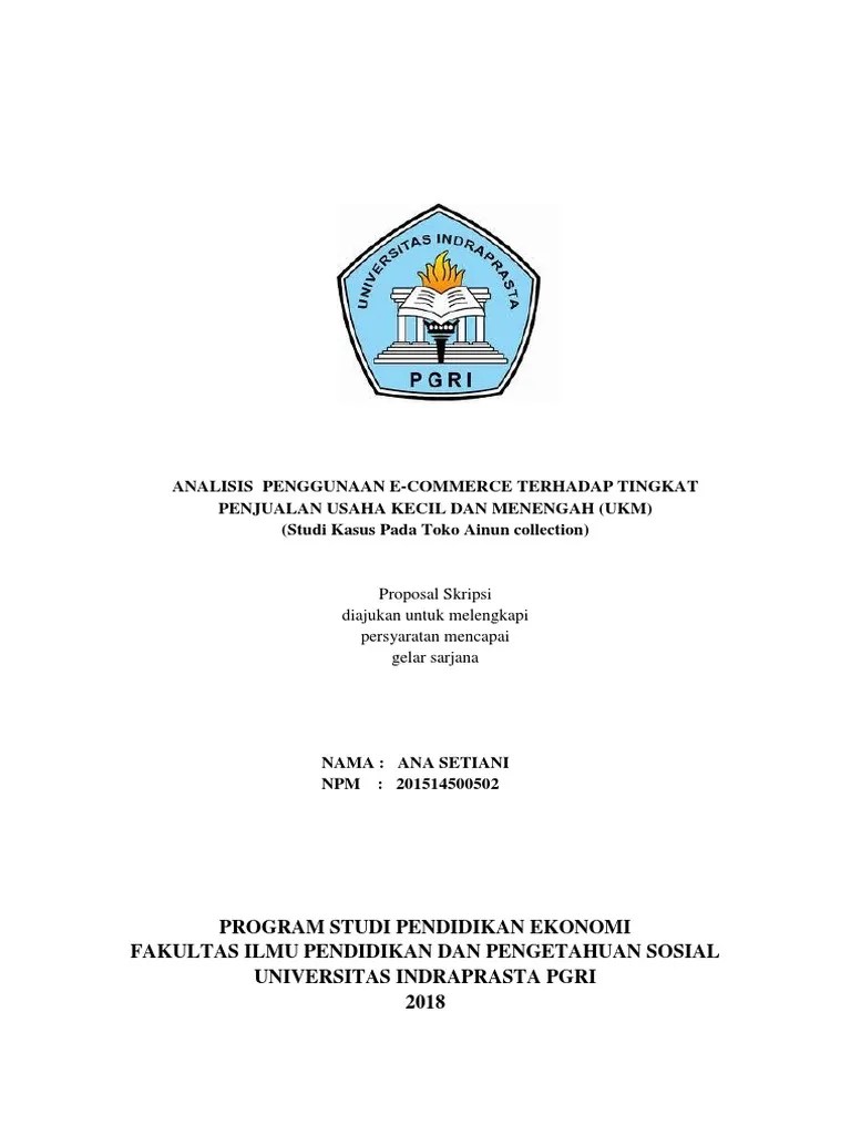 Jurnal skripsi fakultas ekonomi unars 2017_tolak haris_201313279. 29 Contoh Skripsi Pendidikan Ekonomi Pdf Ideas In 2021 Makalah