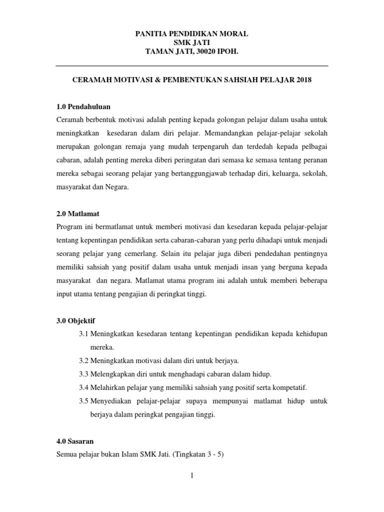 Ceramah Pendidikan Moral – Beinyu.com