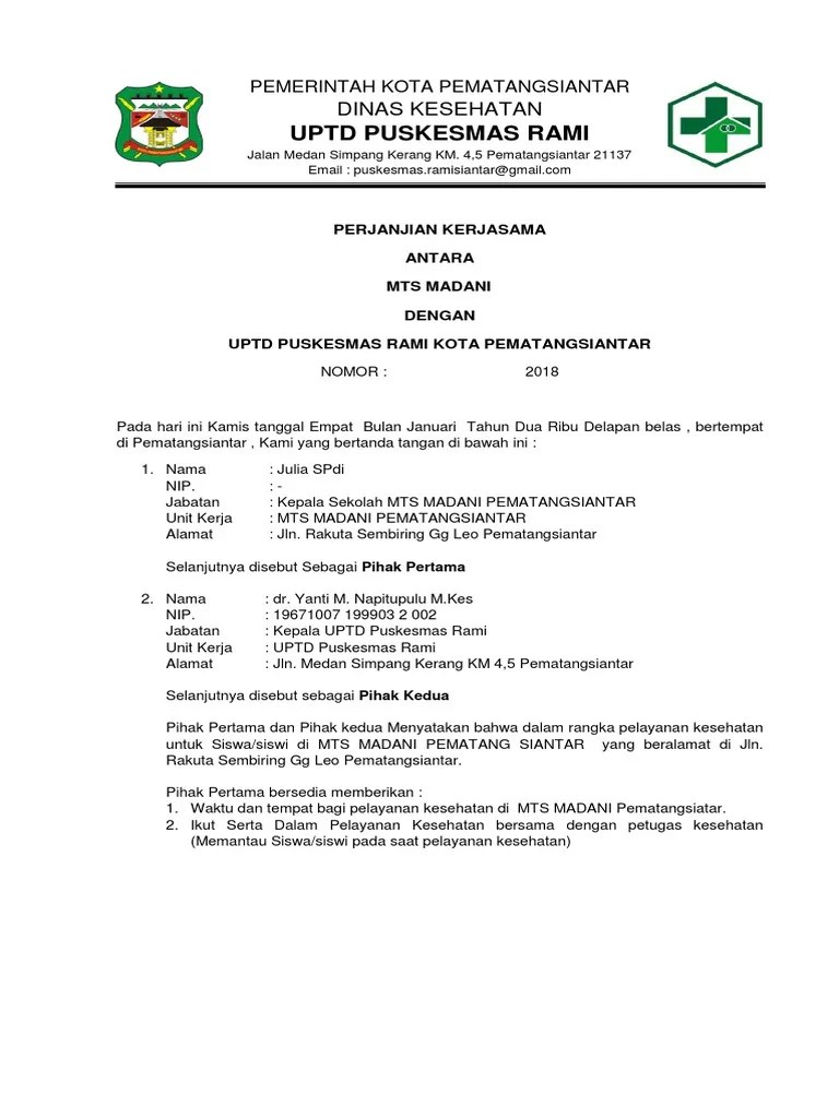 Kop Surat Sekolah Mts Contoh Kop Surat