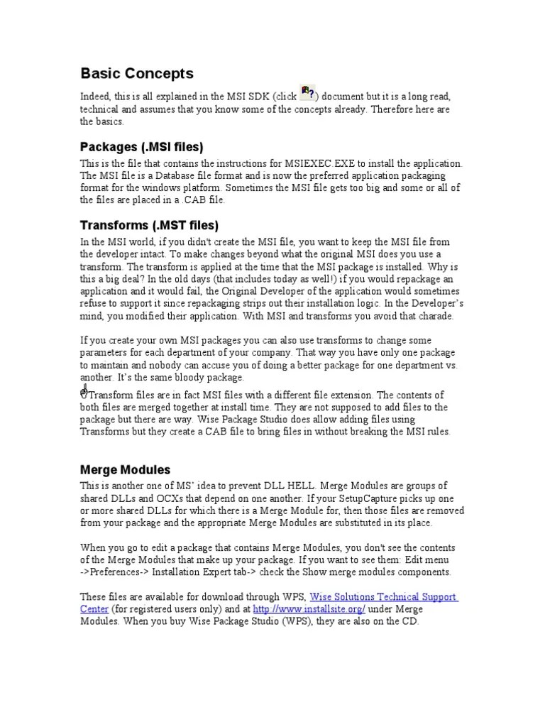 Basic Concepts For Application Packaging | PDF | Windows Registry | Ibm