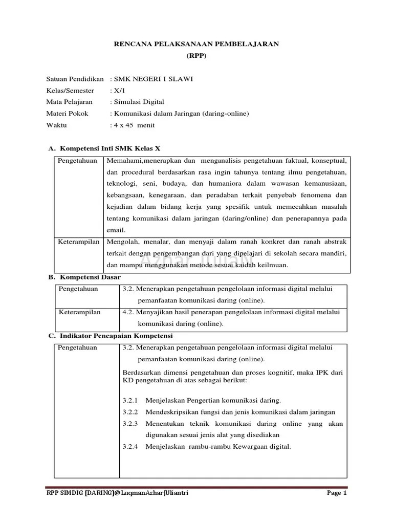 Contoh Soal Simdig Kelas 10 Semester 2