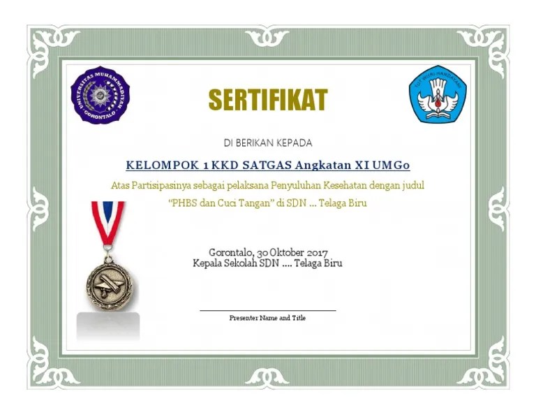 Certificate Penyuluhan | PDF