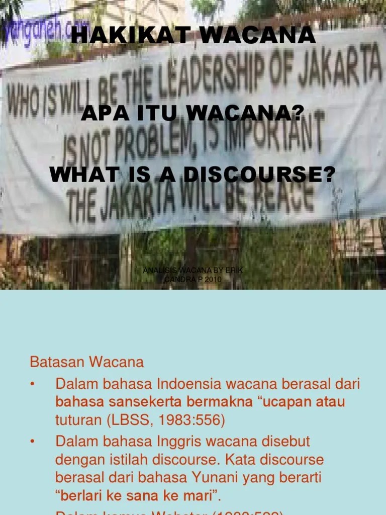 Analisis Wacana_hakikat Wacana1