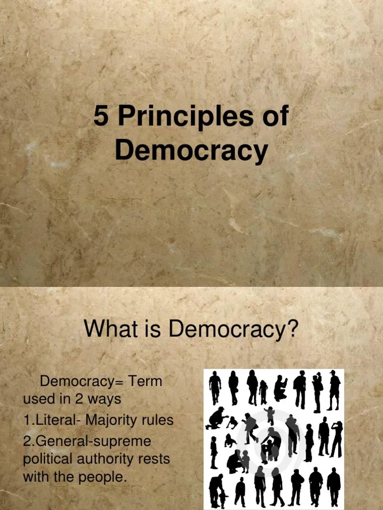 Five Foundational Principles of Democracy Respect for the Individual