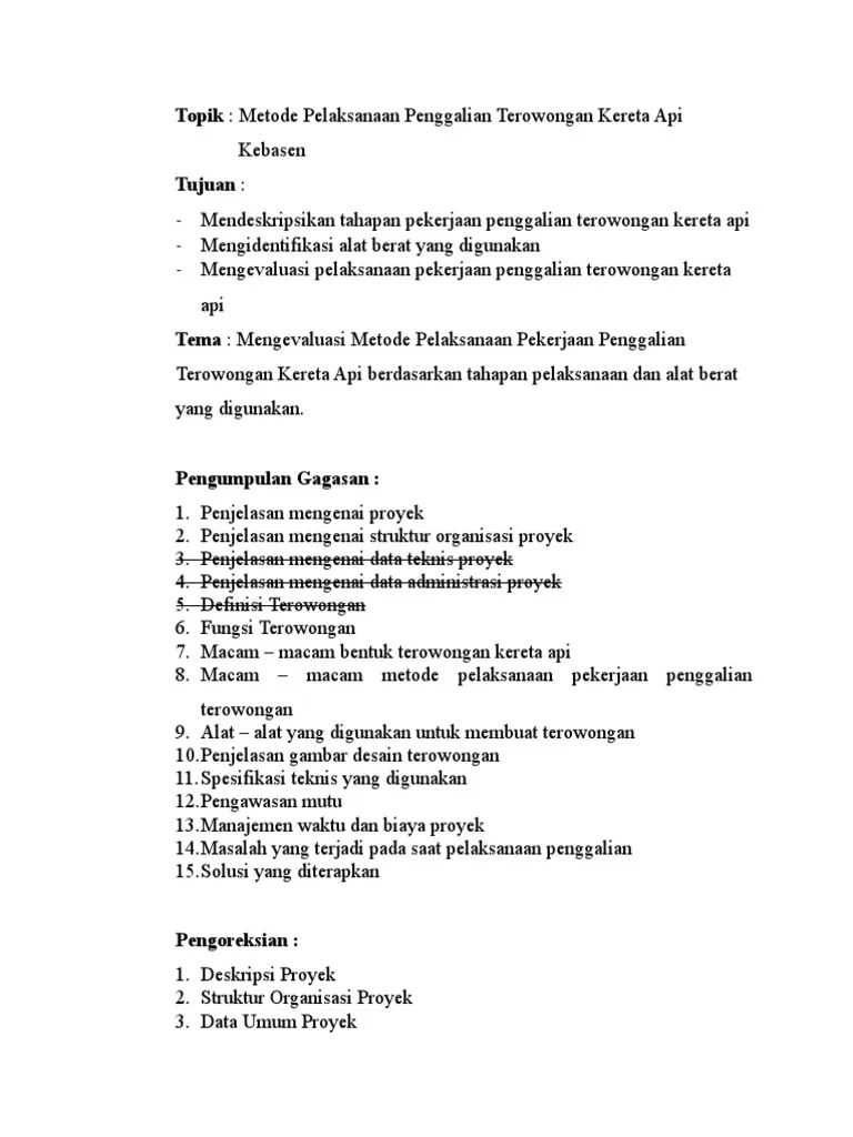 Kerangka Karangan | PDF