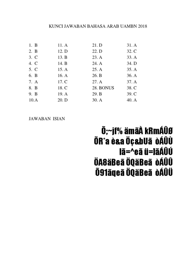 Soal Bahasa Arab Kelas Xii Dan Jawabannya – Dengan