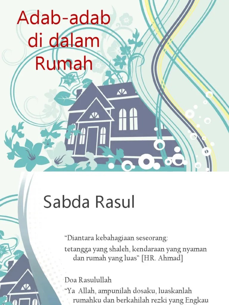 Adab Di Rumah | PDF