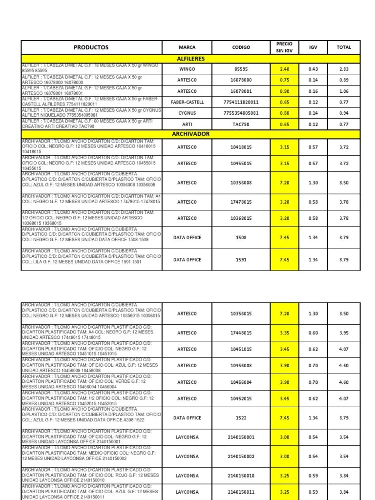 Catalogo Equipo de oficina