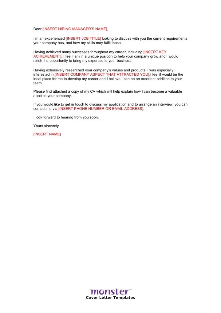 Cover Letter to a Prospective Employe…