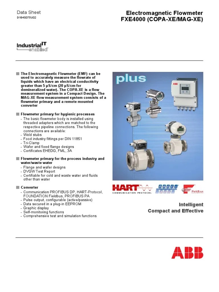 ABB Flow Meter Manual PDF Flow Measurement Pipe (Fluid Conveyance)