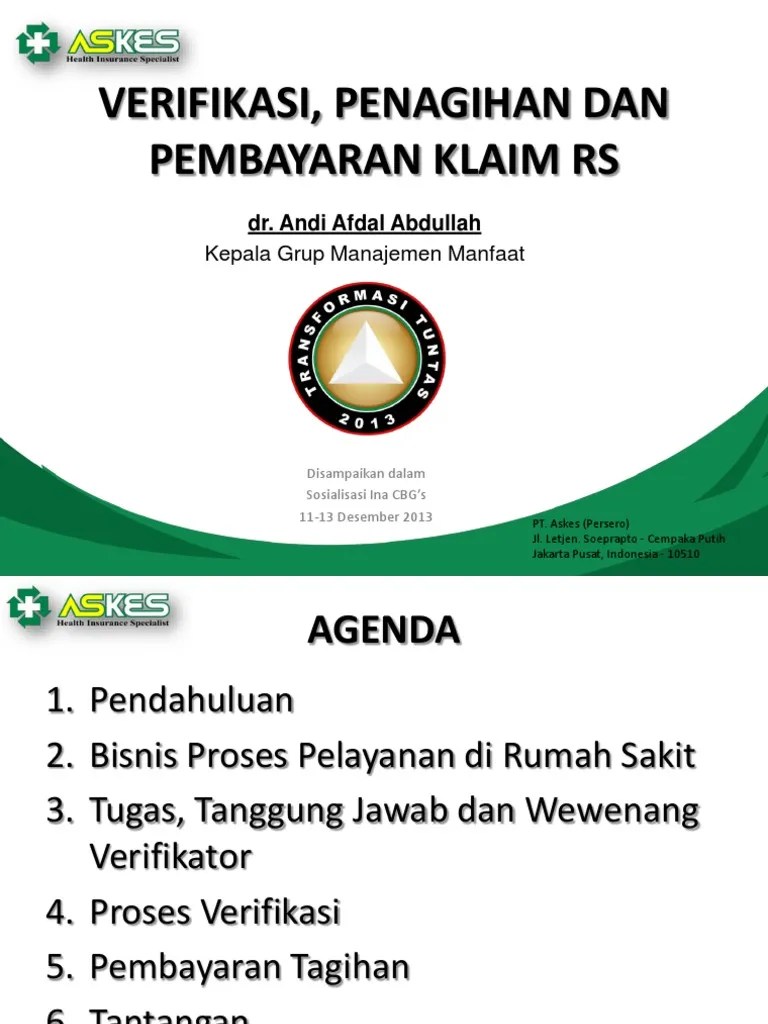 Verifikasi INA-CBGs PERSPEKTIF ASKES | PDF
