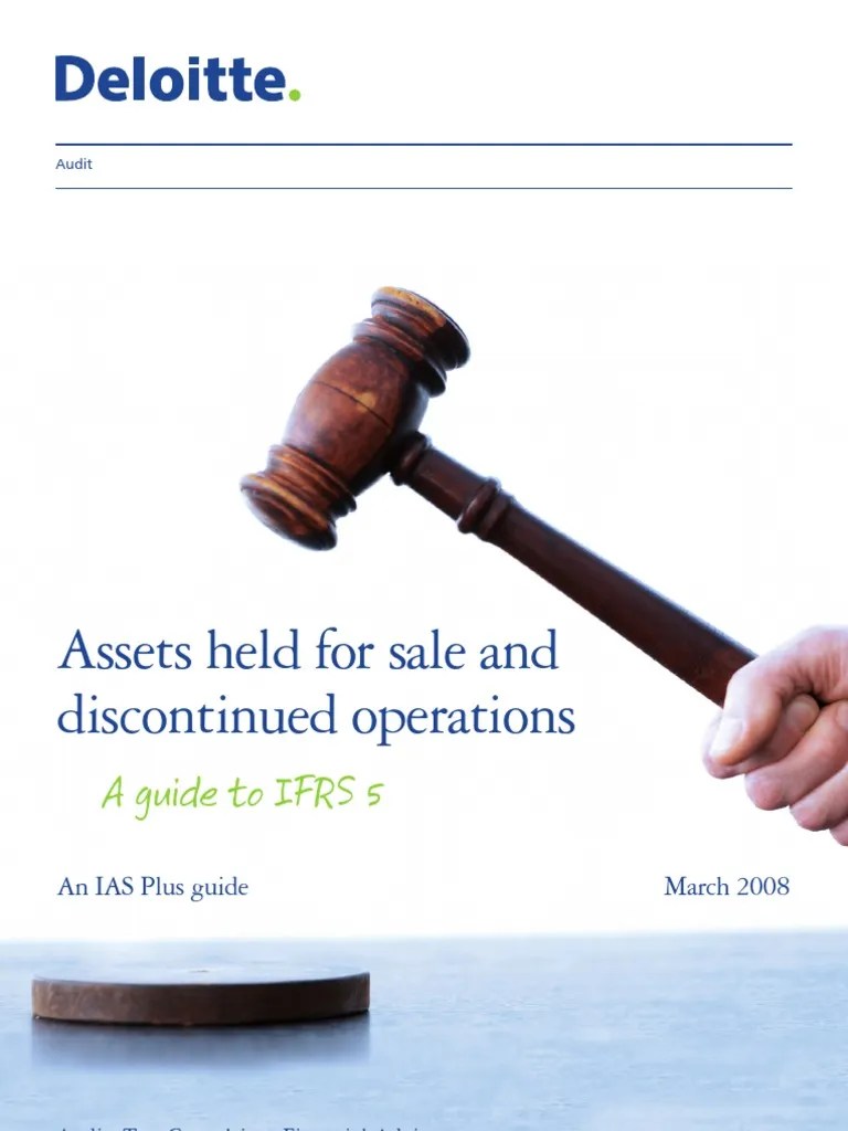 Assets Held for Sale International Financial Reporting Standards Financial Statement