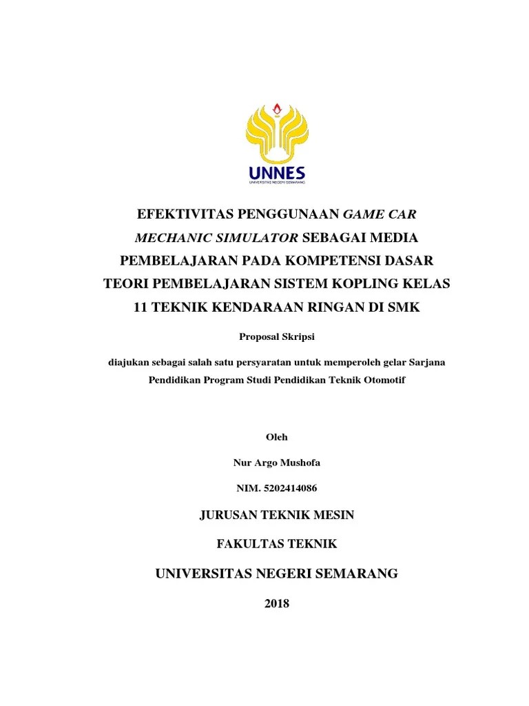 Contoh Proposal Penelitian Pendidikan Teknik Mesin Berbagi Contoh