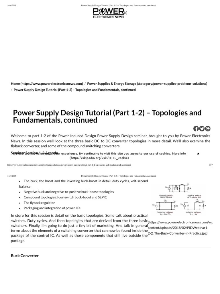 02 Power Supply Design Tutorial (Part 12) Topologies and
