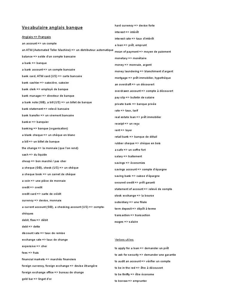 fichevocabulaireanglaisbanqueargent_2.pdf Chèque Crédit