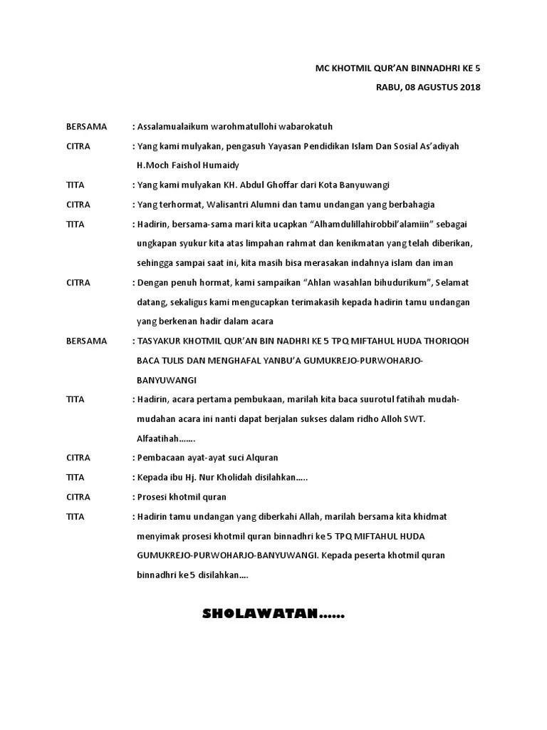 35 ++ Mc khotmil quran terbaik | tekspidato