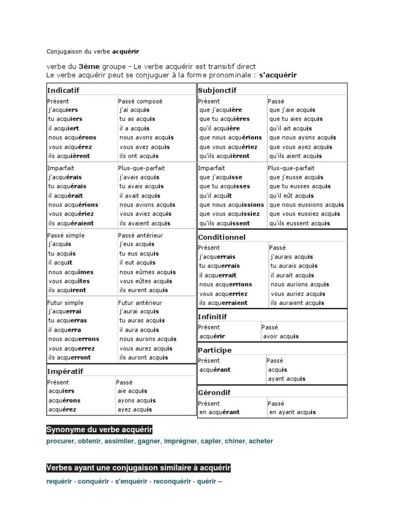 Conjugaison Des Verbes | PDF | Verbe | Nombre grammatical