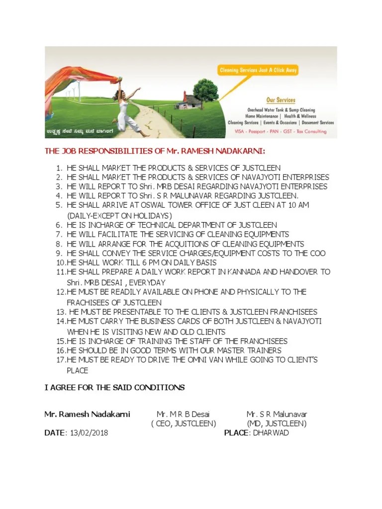 THE JOB RESPONSIBILITIES OF MR PDF