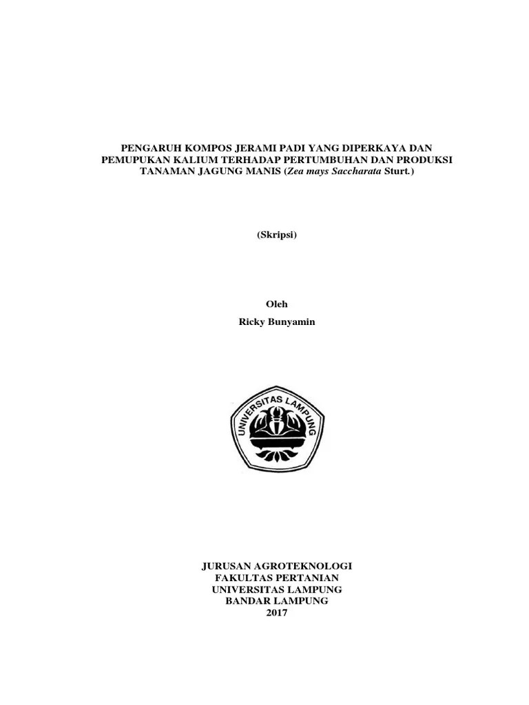Skripsi Pertanian Agroteknologi Pdf Soal Kita