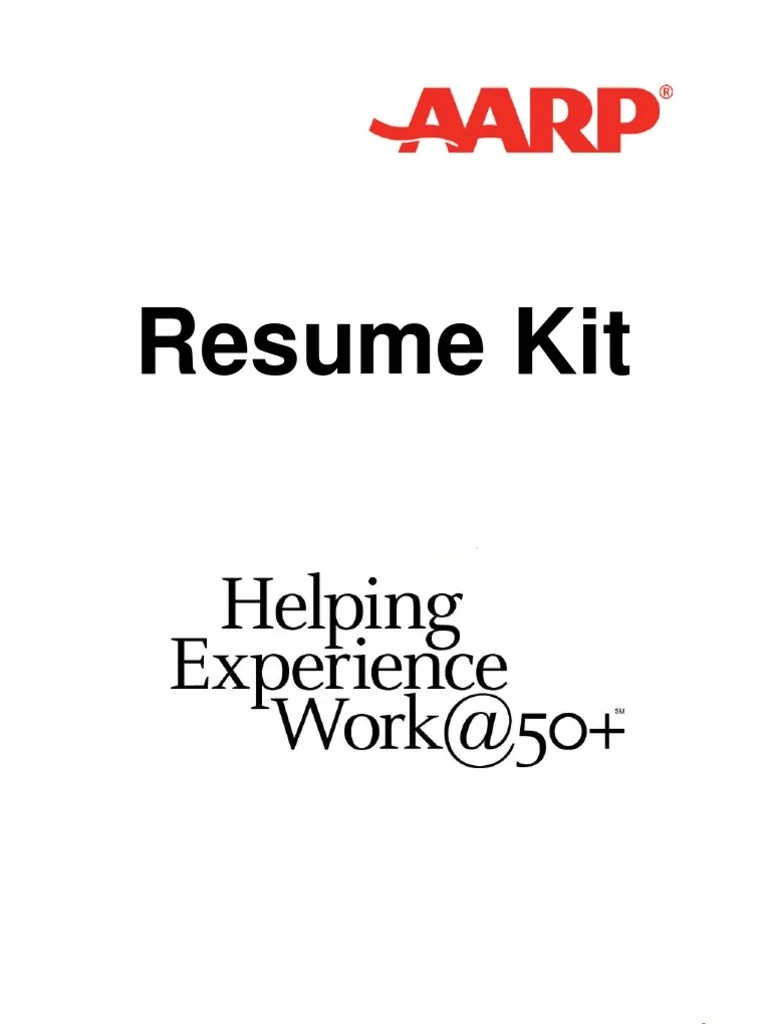 Job Hunt AARP Over 50 Resume Kit Résumé Employment