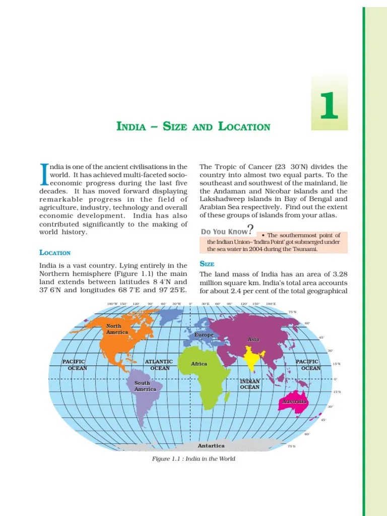 Class9 Geography Unit01 NCERT TextBook English Edition Earth & Life Sciences Physical Geography