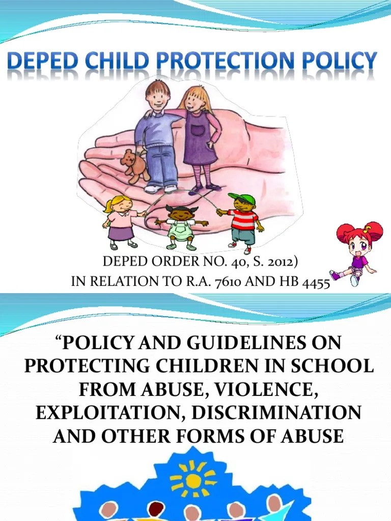 Deped Child Protection Policy Psychological Abuse Violence Free