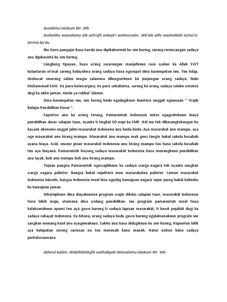 Biantara Bahasa Sunda | PDF