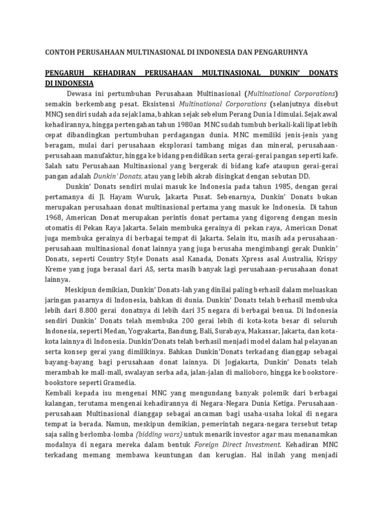 Perusahaan Multinasional Contoh