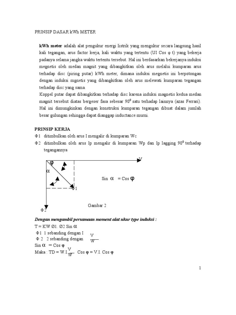 Prinsip Dasar Kwh Meter