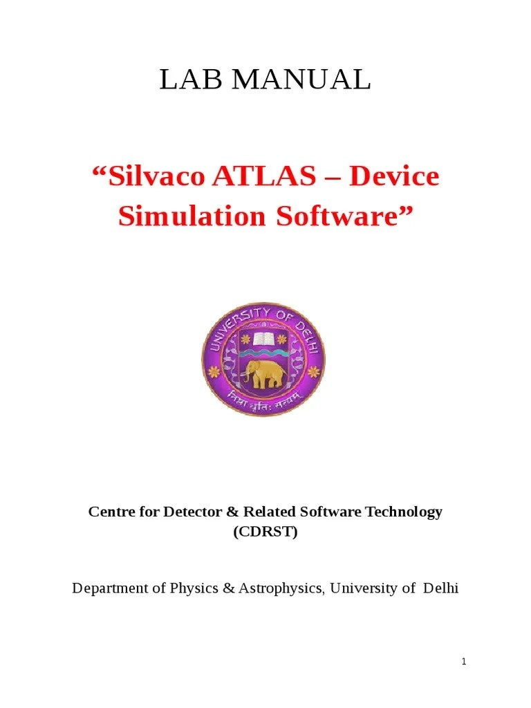 Silvaco Manual 1 PDF PDF Simulation Electricity