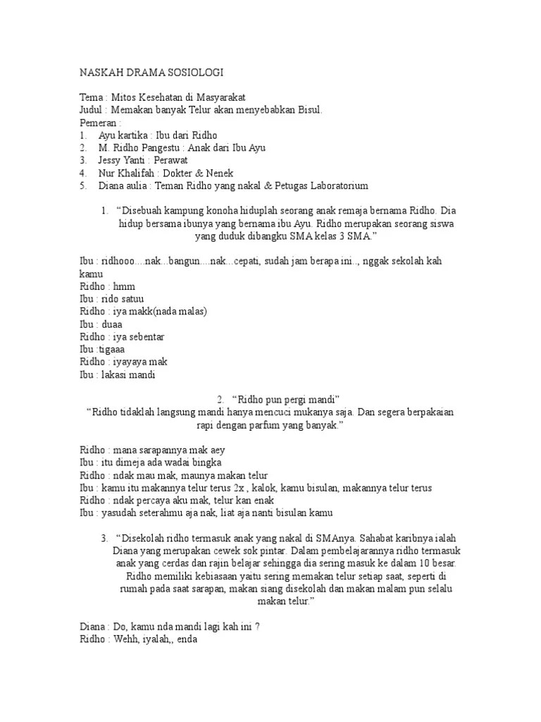 Naskah Drama Anak Sekolah Yang Nakal Berbagai Naskah