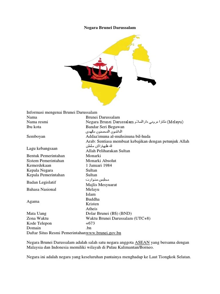 Bentuk Pemerintahan Brunei Darussalam Adalah – Sedang