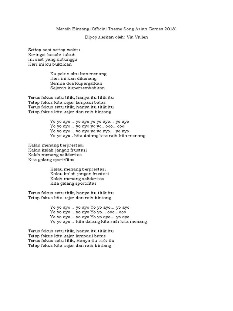 Lirik Meraih Bintang | PDF