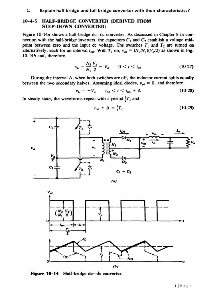 3.explaination of Half Bridge and Full Bridge Converter With Their