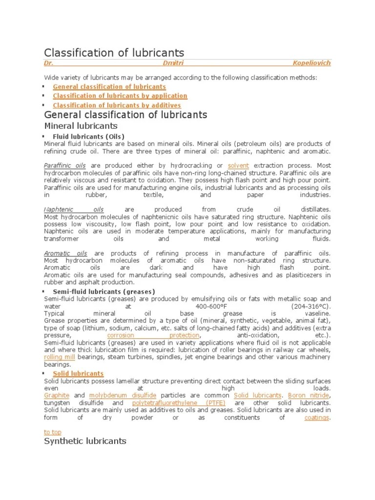 Classification of lubricants.docx Lubricant Petroleum