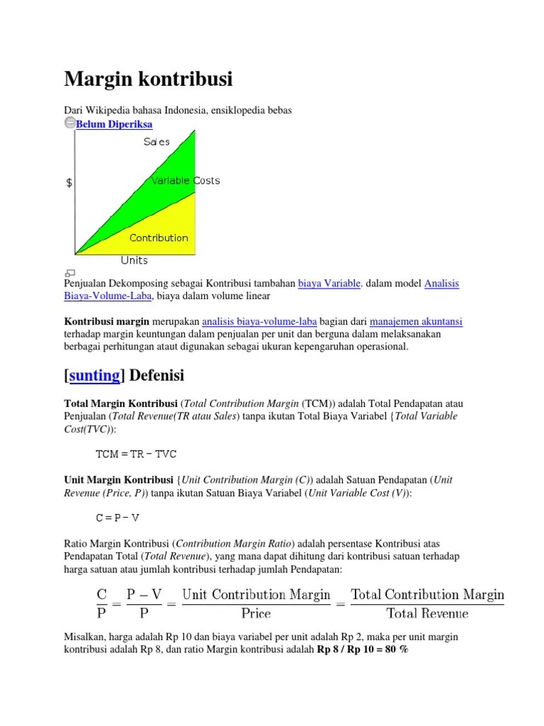 Margin Kontribusi | PDF
