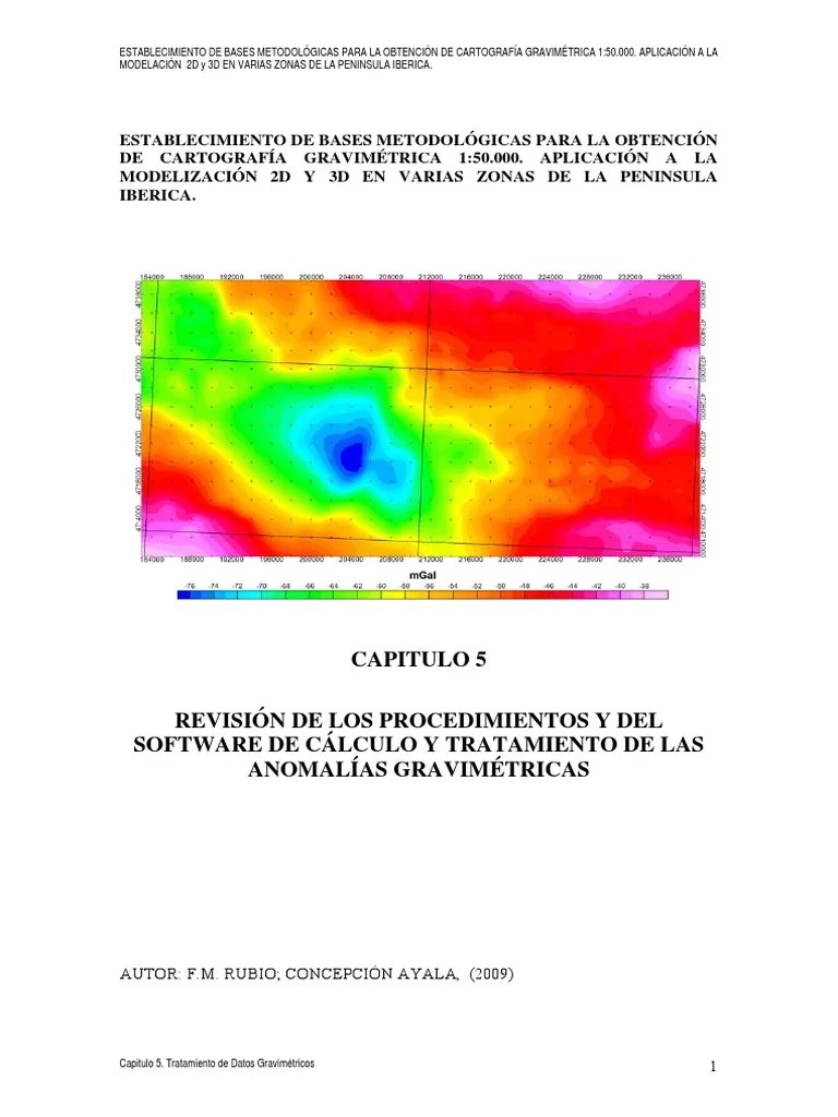 Gravimetria Gravedad Mapa
