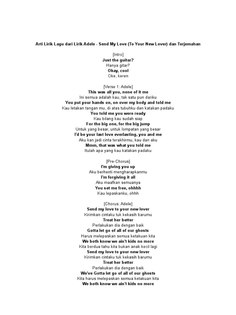 Send My Love Lyrics Terjemahan